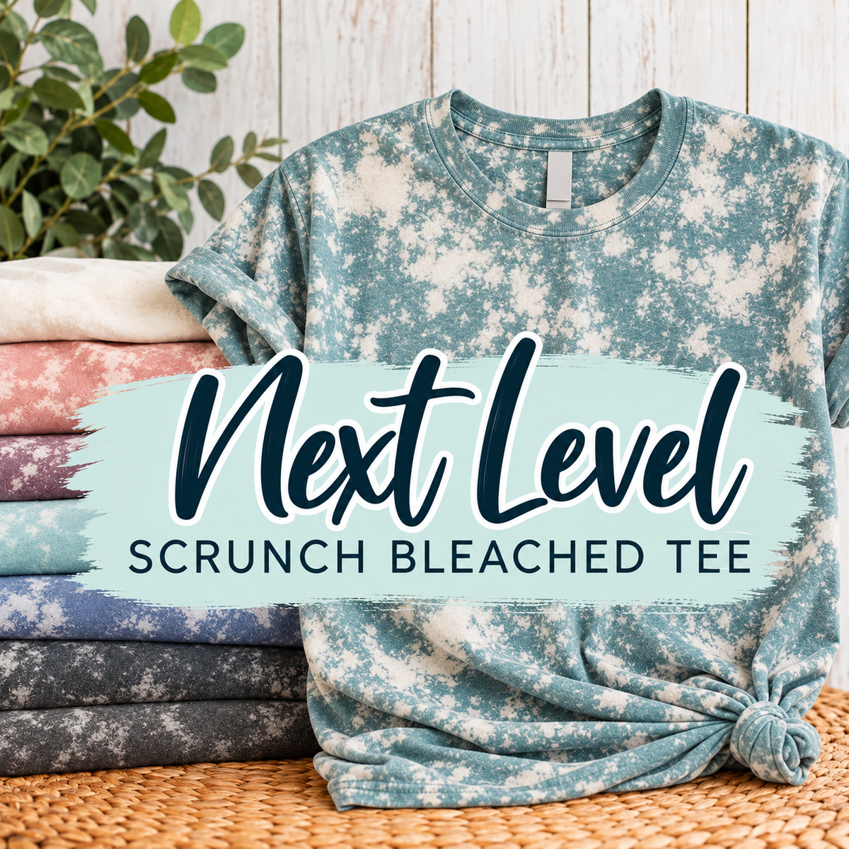 Adult & Youth Next Level Scrunch Bleached Tee