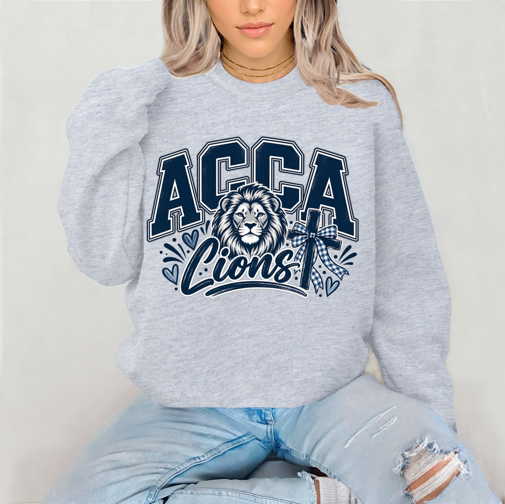 ACCA Lions Gildan G180 crewneck in light grey