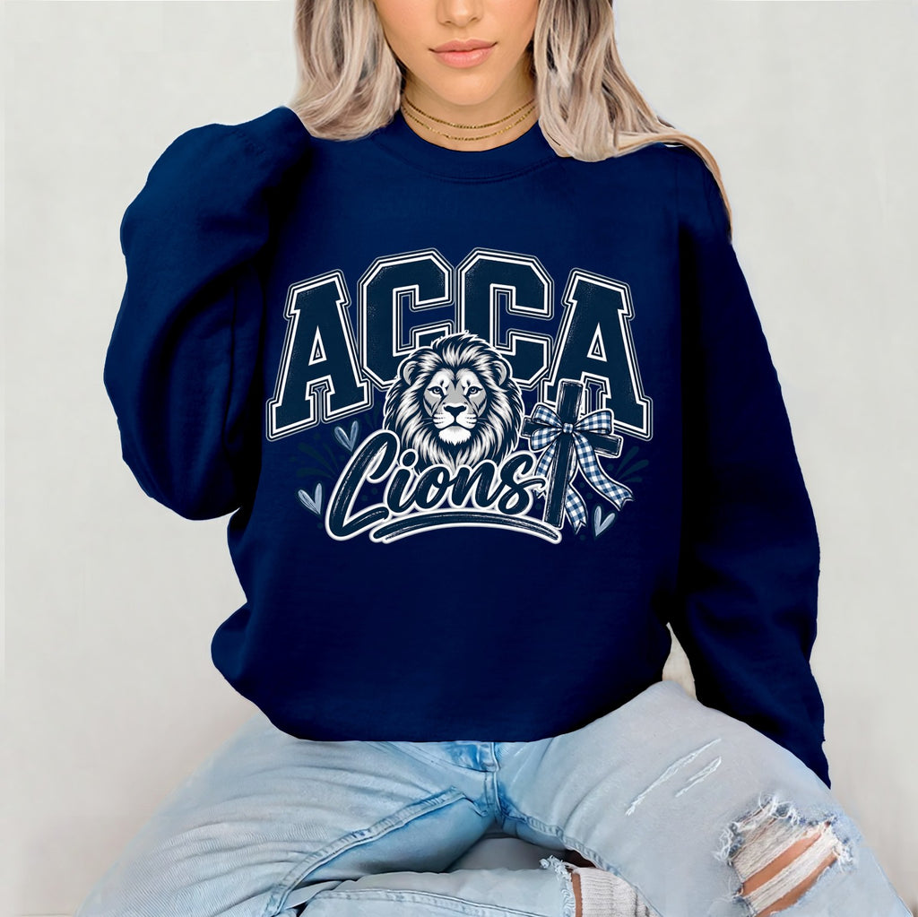 ACCA Lions Gildan G180 crewneck in navy