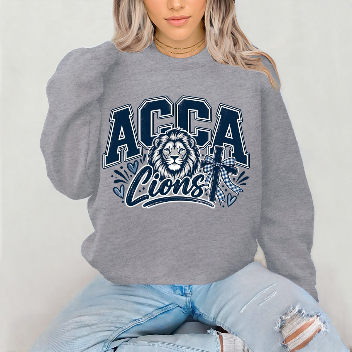 ACCA Lions Gildan G180 crewneck in sport grey