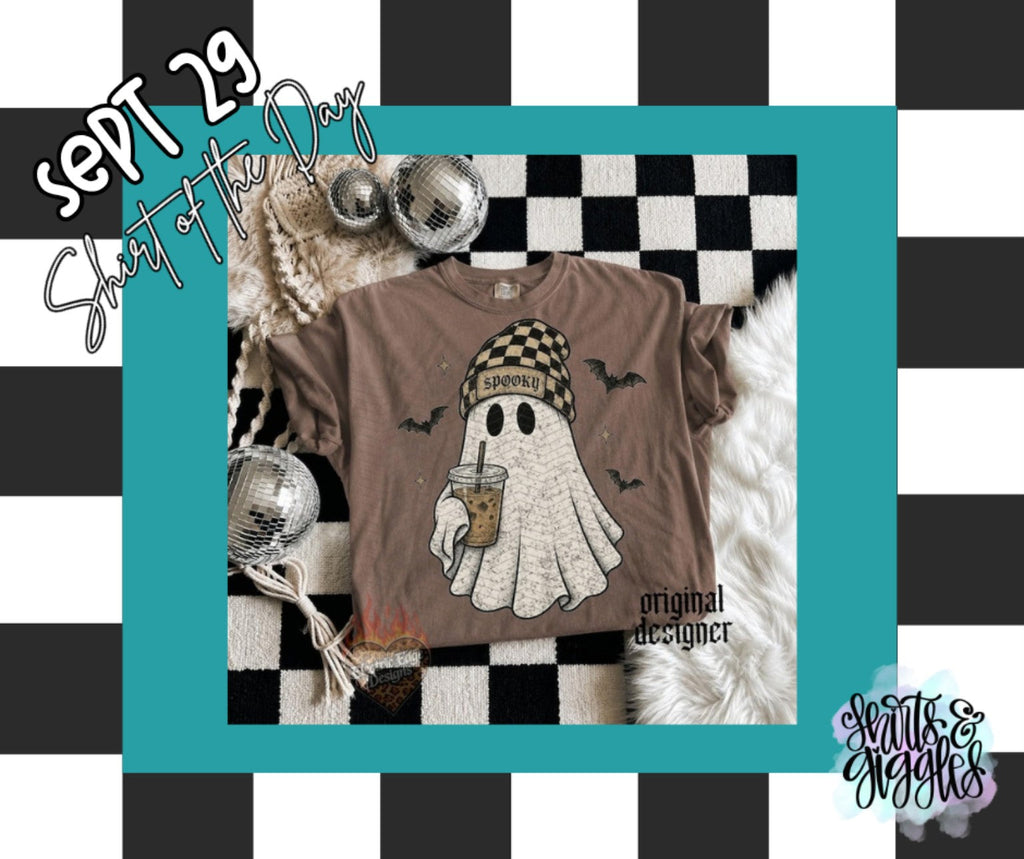 Shirt of the Day — spooky ghost with coffee — September 29