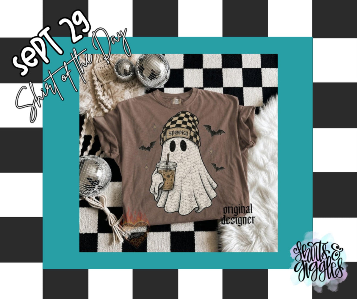 Shirt of the Day — spooky ghost with coffee — September 29