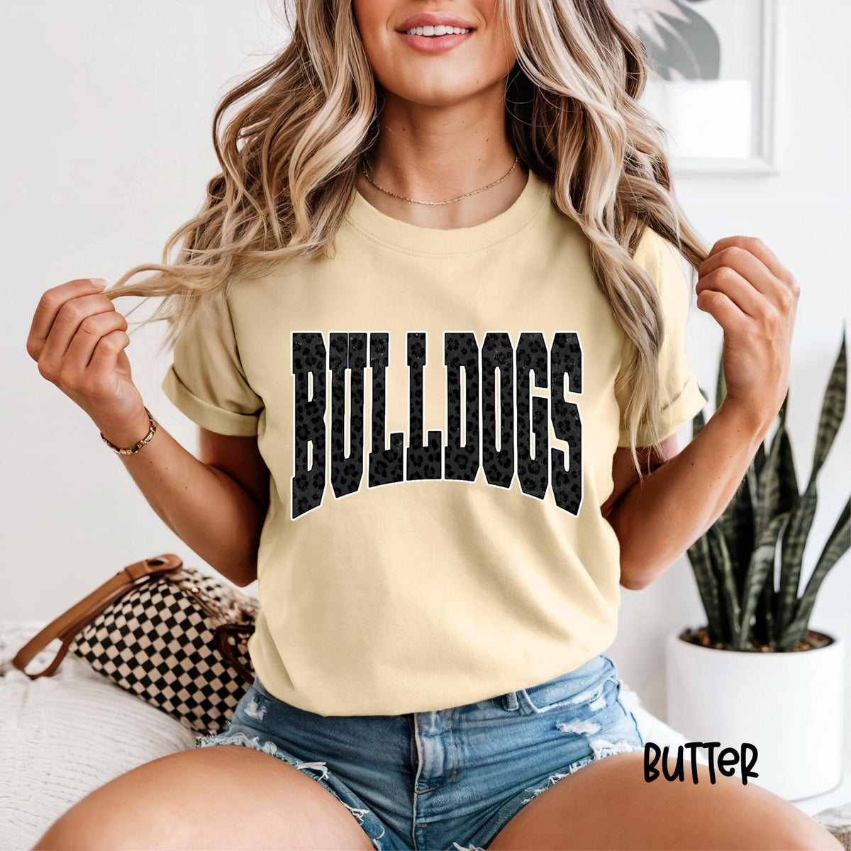 BULLDOGS Comfort Colors tee — Butter