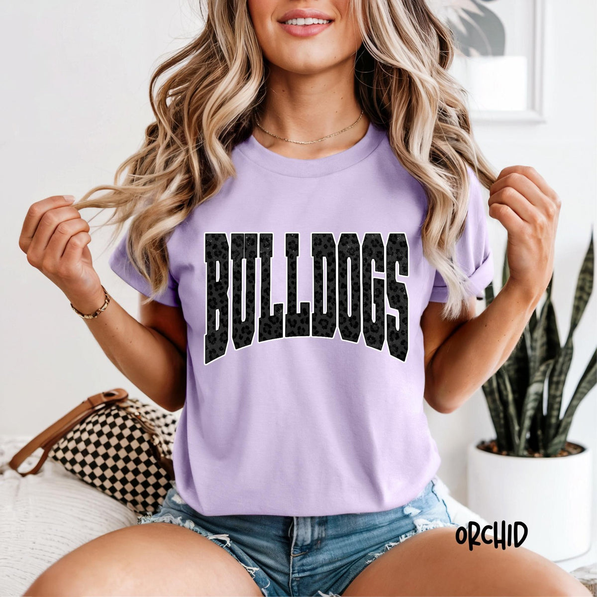 BULLDOGS Comfort Colors tee — Orchid