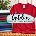 Adult Gildan V-Neck Short Sleeve