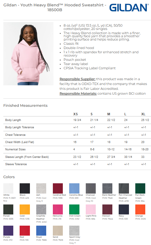 Youth Gildan Hoodie