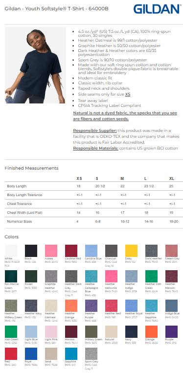 Youth Gildan Short Sleeve