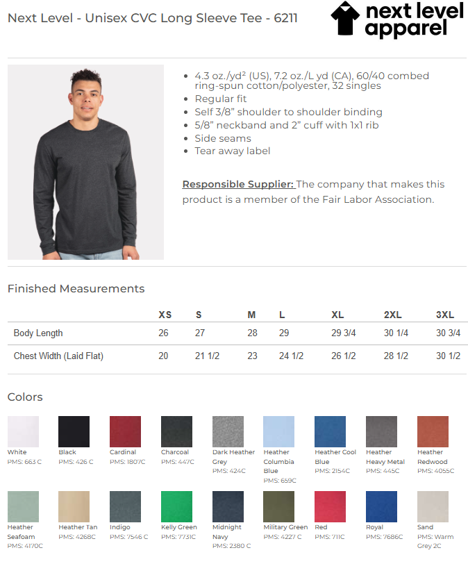 Adult Next Level Long Sleeve