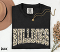 BULLDOGS camouflage design on a black Comfort Colors adult short sleeve shirt