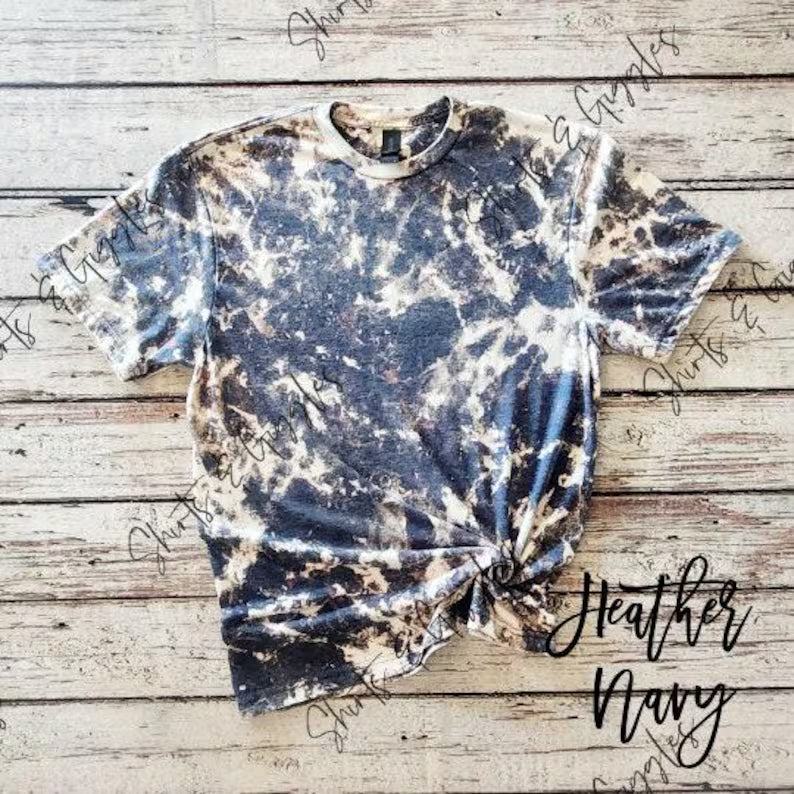 Adult Gildan Scrunch Bleached Tee