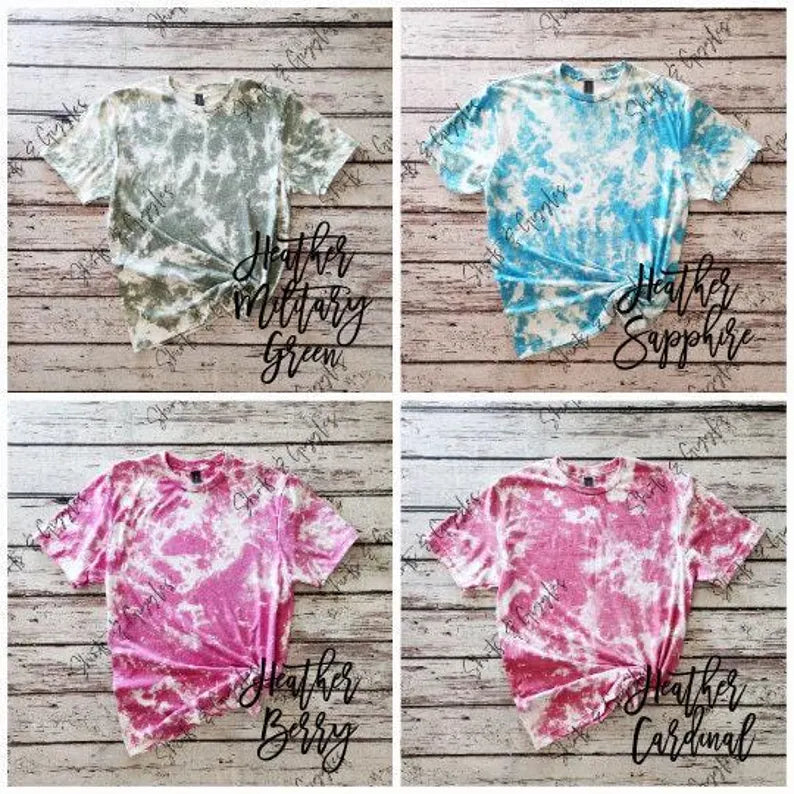 Adult Gildan Scrunch Bleached Tee