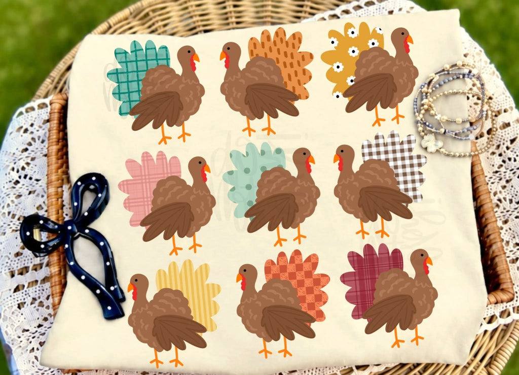 Thanksgiving Turkeys youth Comfort Colors short sleeve