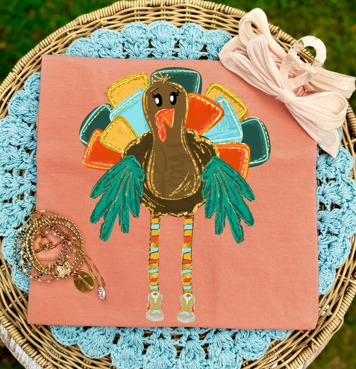 Thanksgiving turkey Comfort Colors tee